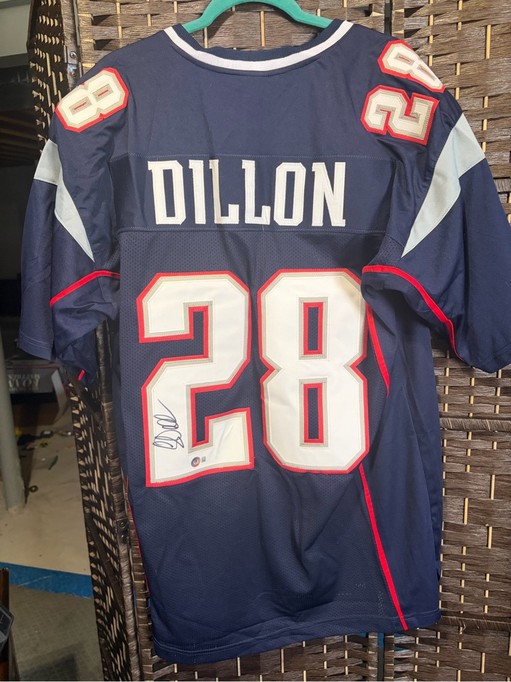 TRISTAR CERTIFIED AUTOGRAPHED Corey Dillon patriot jersey